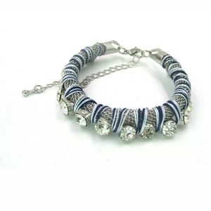 New Unique Diamante Metal Threaded Bracelet.